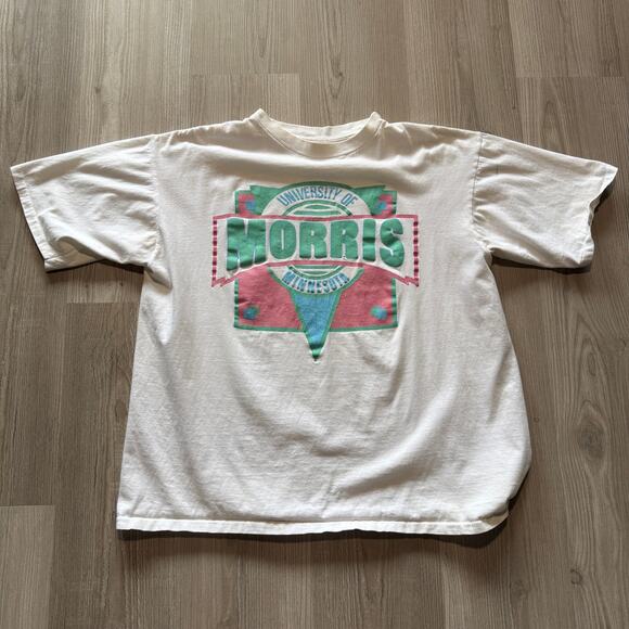 Vintage 90's University of Minnesota Norris White Puff Print Tee Shirt Sz Large - Picture 1 of 7